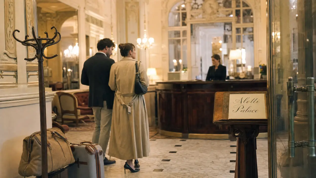 Entrée de l’hôtel Aletti Vichy, style Belle Époque