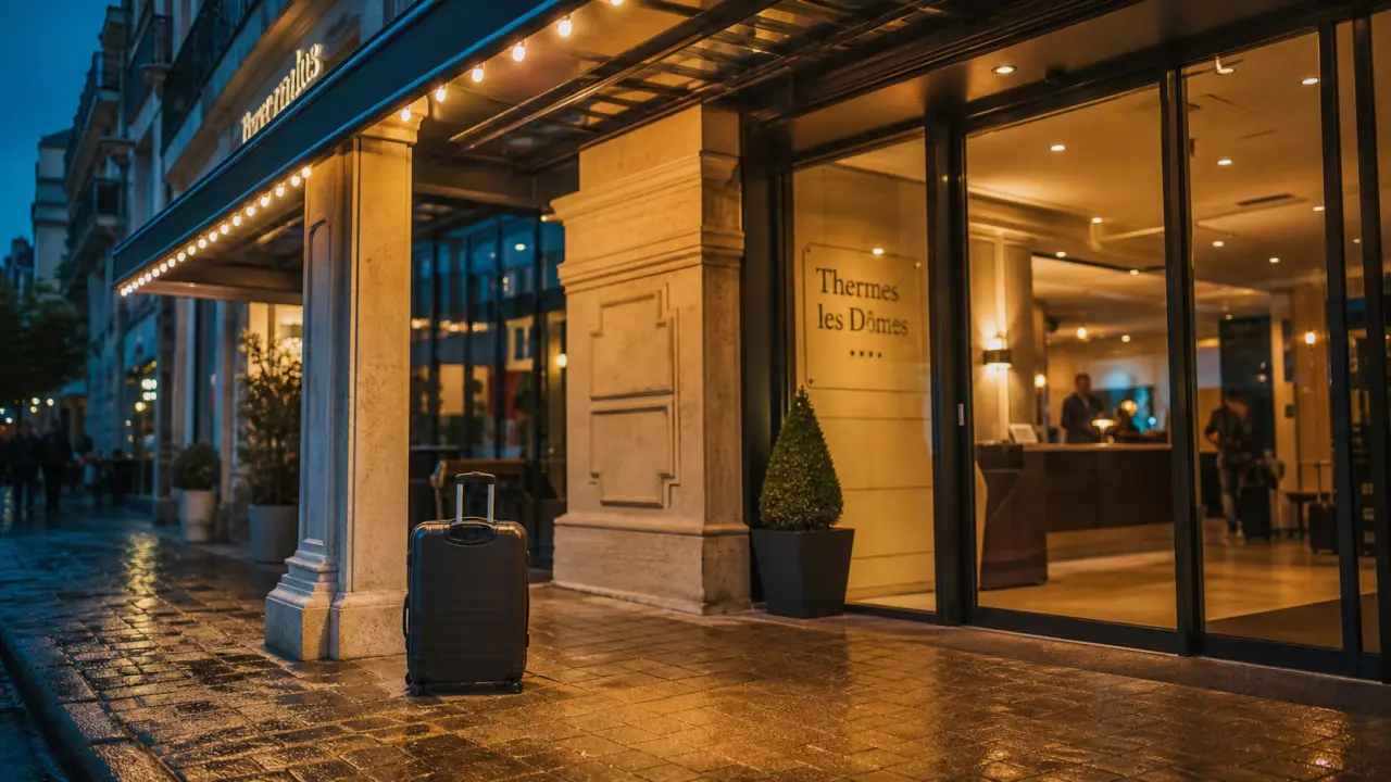 Hôtel mercure vichy thermalia, entrée et accès direct aux thermes