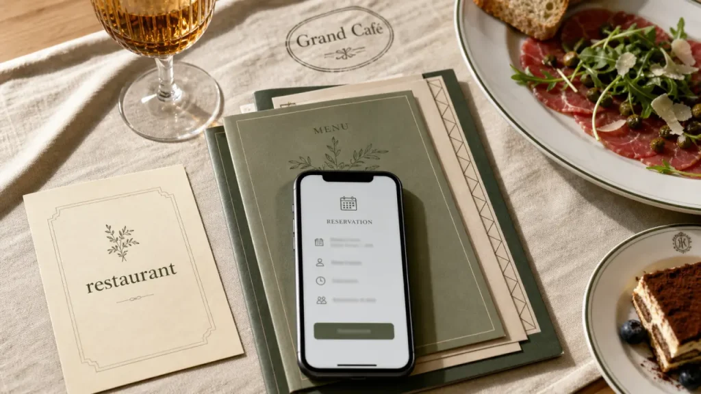 Restaurant le grand café vichy : réservation en ligne sur smartphone