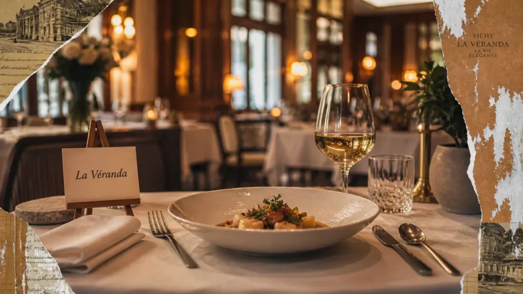 Aletti Palace Vichy restaurant La Véranda et Ascot Bar, salle élégante