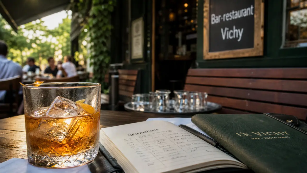 Bar restaurant vichy : cocktail sur terrasse