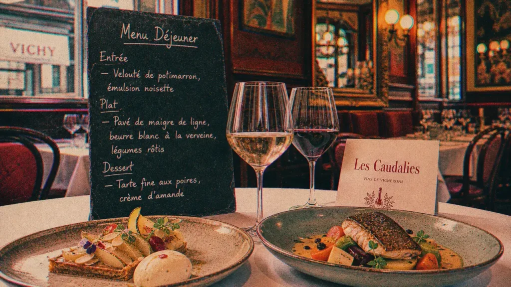 Caudalie restaurant vichy : cuisine bistronomique et cave à vins