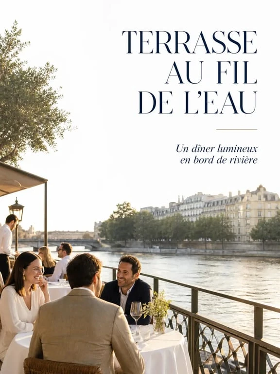 Terrasse du restaurant Le Bungalow à Vichy en bord d'Allier