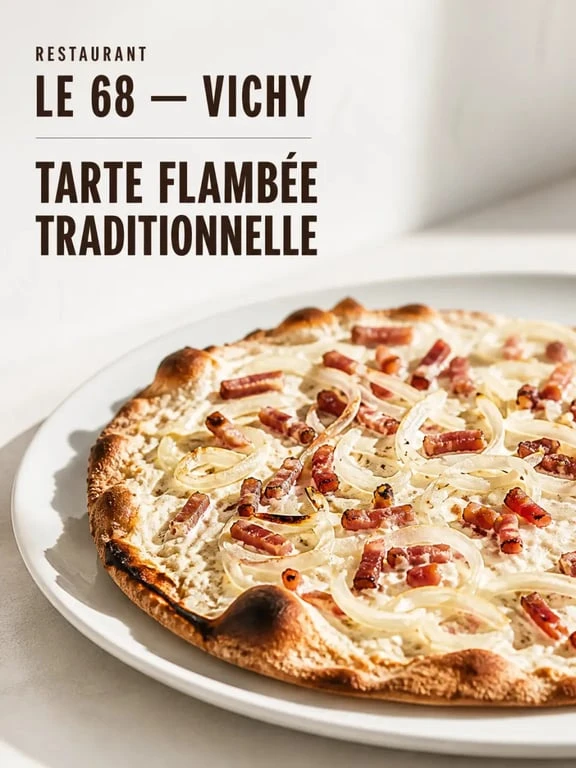 Spécialité alsacienne du restaurant le 68 vichy servie en assiette