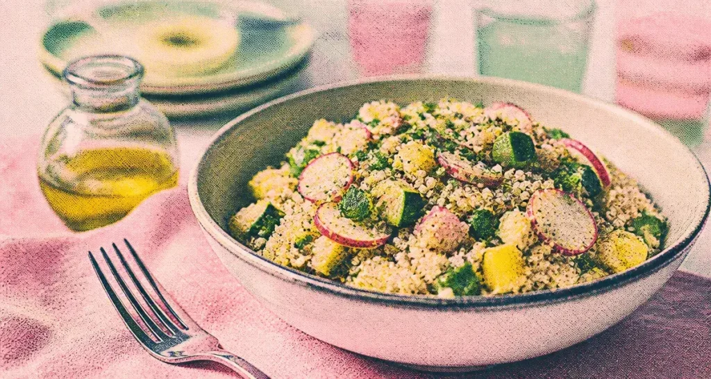 Salade quinoa bio au restaurant Fabioli Vichy