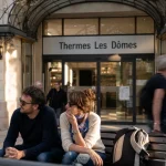 Hôtel des thermes les dômes Vichy, entrée vitrée et accès direct aux soins
