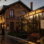 Jacques Decoret restaurant vichy : Maison Decoret à Vichy en golden hour