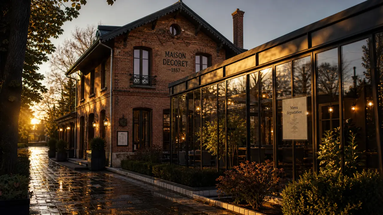 Jacques Decoret restaurant vichy : Maison Decoret à Vichy en golden hour