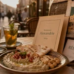 Restaurant Alexandrie Vichy : terrasse, thé à la menthe et mezzés