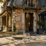 Restaurant décoré Vichy : façade du chalet Napoléon III Maison Decoret