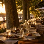 Restaurant l'aviron vichy : terrasse au bord de l’Allier, 45 couverts