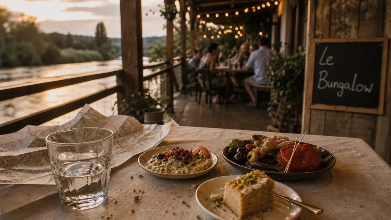 Restaurant le bungalow vichy, terrasse sur l’Allier avec cuisine maison