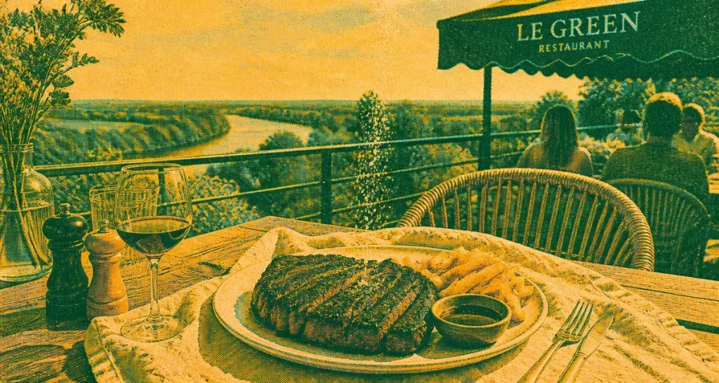 Restaurant le green vichy, terrasse panoramique avec vue sur le golf et l’Allier