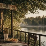 restaurant le tahiti vichy, terrasse Tahiti Plage au bord de l’Allier
