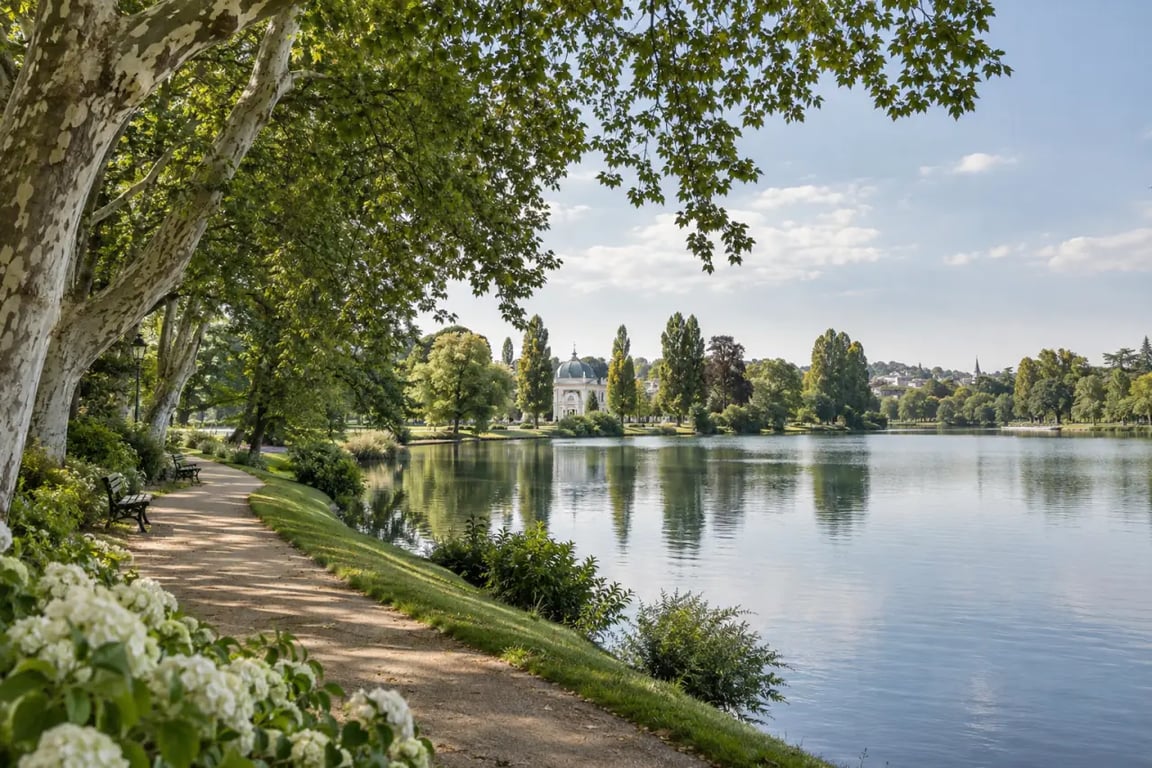 Week-end à Vichy au bord du lac d’Allier et dans les parcs