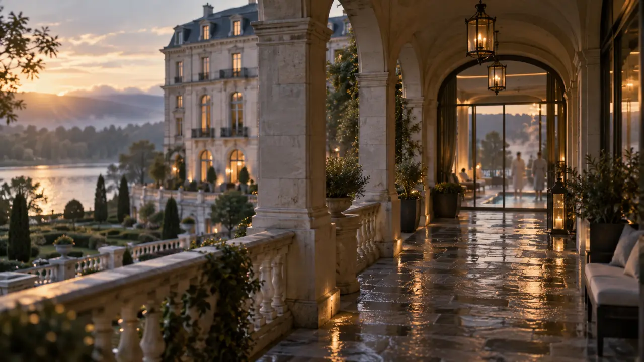 Hôtel Célestins Vichy : passerelle vers le spa