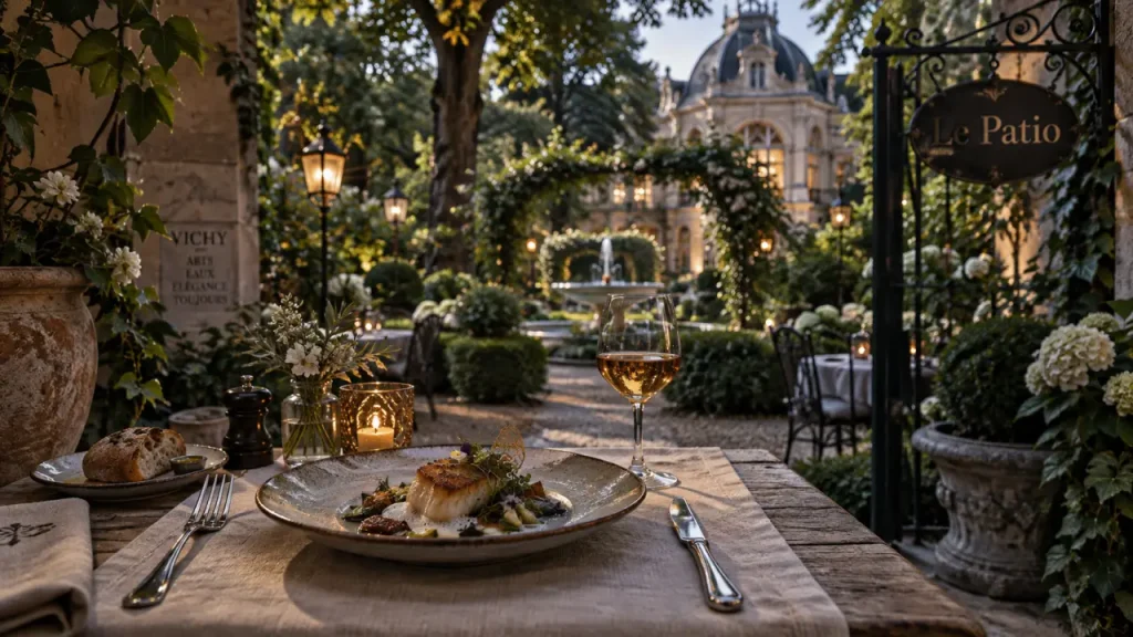 Le patio Vichy restaurant : patio ombragé, jardin et bistronomie