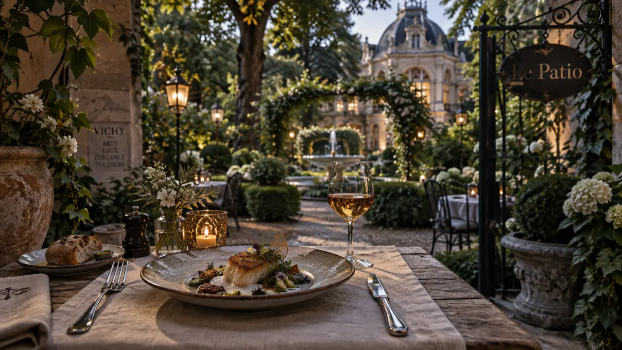 Le patio Vichy restaurant : patio ombragé, jardin et bistronomie