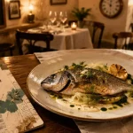 paris vichy restaurant menu : daurade, vin blanc et carte du jour