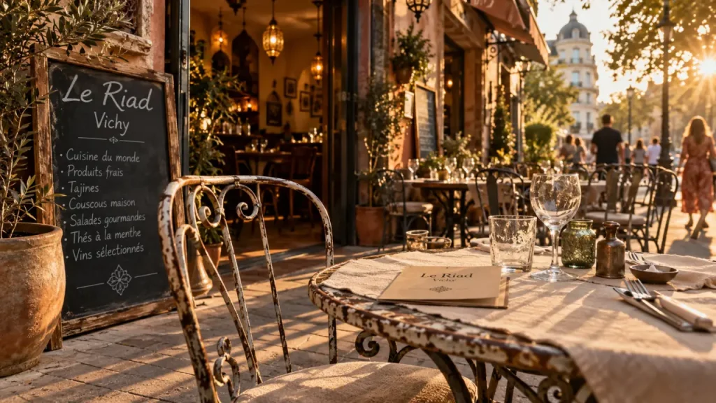 Restaurant Le Riad à Vichy : cuisine marocaine, budget de 16 à 20 € et horaires à vérifier